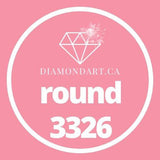 Round Diamonds DMC 3300 - 3799-500 diamonds (3 grams)-3326-DiamondArt.ca