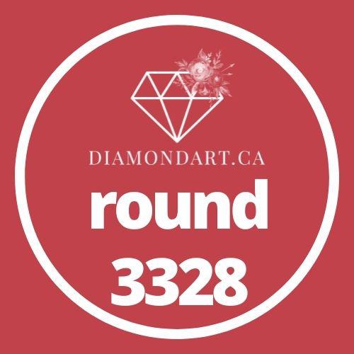 Round Diamonds DMC 3300 - 3799-500 diamonds (3 grams)-3328-DiamondArt.ca