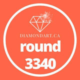 Round Diamonds DMC 3300 - 3799-500 diamonds (3 grams)-3340-DiamondArt.ca