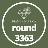 Round Diamonds DMC 3300 - 3799-500 diamonds (3 grams)-3363-DiamondArt.ca