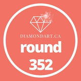 Round Diamonds DMC 100 - 499-500 diamonds (3 grams)-352-DiamondArt.ca