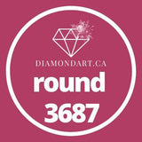 Round Diamonds DMC 3300 - 3799-500 diamonds (3 grams)-3687-DiamondArt.ca