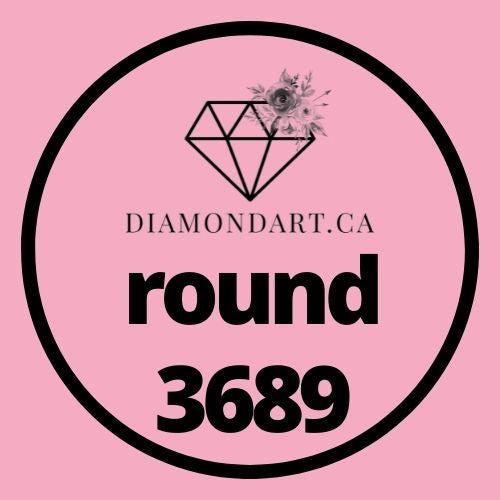 Round Diamonds DMC 3300 - 3799-500 diamonds (3 grams)-3689-DiamondArt.ca