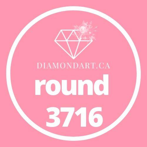 Round Diamonds DMC 3300 - 3799-500 diamonds (3 grams)-3716-DiamondArt.ca