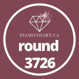 Round Diamonds DMC 3300 - 3799-500 diamonds (3 grams)-3726-DiamondArt.ca
