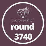 Round Diamonds DMC 3300 - 3799-500 diamonds (3 grams)-3740-DiamondArt.ca