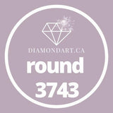 Round Diamonds DMC 3300 - 3799-500 diamonds (3 grams)-3743-DiamondArt.ca