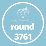 Round Diamonds DMC 3300 - 3799-500 diamonds (3 grams)-3761-DiamondArt.ca