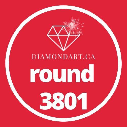 Round Diamonds DMC 3800 - 5200-500 diamonds (3 grams)-3801-DiamondArt.ca