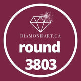 Round Diamonds DMC 3800 - 5200-500 diamonds (3 grams)-3803-DiamondArt.ca