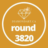 Round Diamonds DMC 3800 - 5200-500 diamonds (3 grams)-3820-DiamondArt.ca
