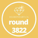 Round Diamonds DMC 3800 - 5200-500 diamonds (3 grams)-3822-DiamondArt.ca