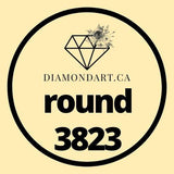 Round Diamonds DMC 3800 - 5200-500 diamonds (3 grams)-3823-DiamondArt.ca