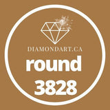 Round Diamonds DMC 3800 - 5200-500 diamonds (3 grams)-3828-DiamondArt.ca