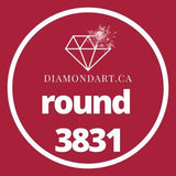 Round Diamonds DMC 3800 - 5200-500 diamonds (3 grams)-3831-DiamondArt.ca