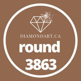 Round Diamonds DMC 3800 - 5200-500 diamonds (3 grams)-3863-DiamondArt.ca