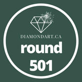 Round Diamonds DMC 500 - 699-500 diamonds (3 grams)-501-DiamondArt.ca