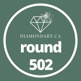 Round Diamonds DMC 500 - 699-500 diamonds (3 grams)-502-DiamondArt.ca