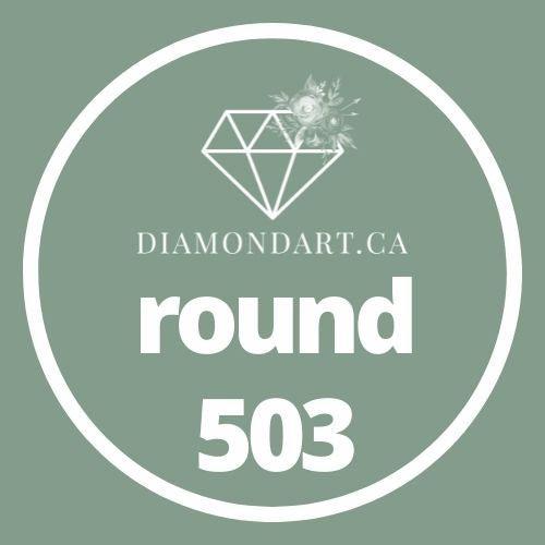 Round Diamonds DMC 500 - 699-500 diamonds (3 grams)-503-DiamondArt.ca