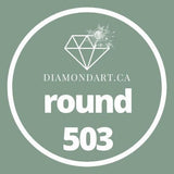 Round Diamonds DMC 500 - 699-500 diamonds (3 grams)-503-DiamondArt.ca
