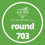 Round Diamonds DMC 700 - 899-500 diamonds (3 grams)-703-DiamondArt.ca