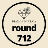 Round Diamonds DMC 700 - 899-500 diamonds (3 grams)-712-DiamondArt.ca