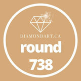 Round Diamonds DMC 700 - 899-500 diamonds (3 grams)-738-DiamondArt.ca