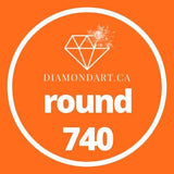 Round Diamonds DMC 700 - 899-500 diamonds (3 grams)-740-DiamondArt.ca