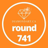 Round Diamonds DMC 700 - 899-500 diamonds (3 grams)-741-DiamondArt.ca