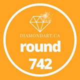 Round Diamonds DMC 700 - 899-500 diamonds (3 grams)-742-DiamondArt.ca