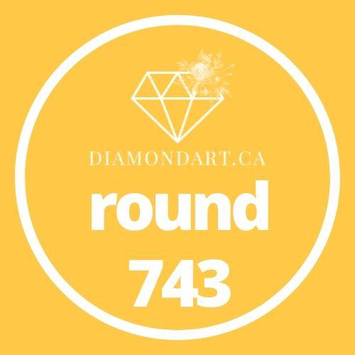 Round Diamonds DMC 700 - 899-500 diamonds (3 grams)-743-DiamondArt.ca