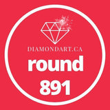 Round Diamonds DMC 700 - 899-500 diamonds (3 grams)-891-DiamondArt.ca