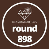 Round Diamonds DMC 700 - 899-500 diamonds (3 grams)-898-DiamondArt.ca