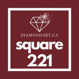Square Diamonds DMC 100 - 499-500 diamonds (3 grams)-221-DiamondArt.ca