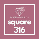 Square Diamonds DMC 100 - 499-500 diamonds (3 grams)-316-DiamondArt.ca
