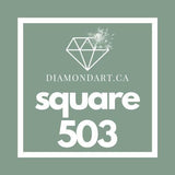 Square Diamonds DMC 500 - 699-500 diamonds (3 grams)-503-DiamondArt.ca