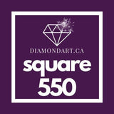 Square Diamonds DMC 500 - 699-500 diamonds (3 grams)-550-DiamondArt.ca