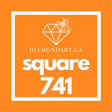 Square Diamonds DMC 700 - 899-500 diamonds (3 grams)-741-DiamondArt.ca