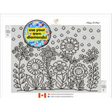 Colouring Canvas - April Showers - Canvas ONLY